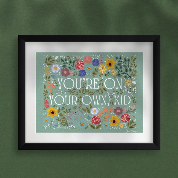 tswift subtle lyric art print || on your own kid || midnights