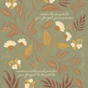 tswift subtle lyric art print || "never be so kind" marjorie evermore quote image 6