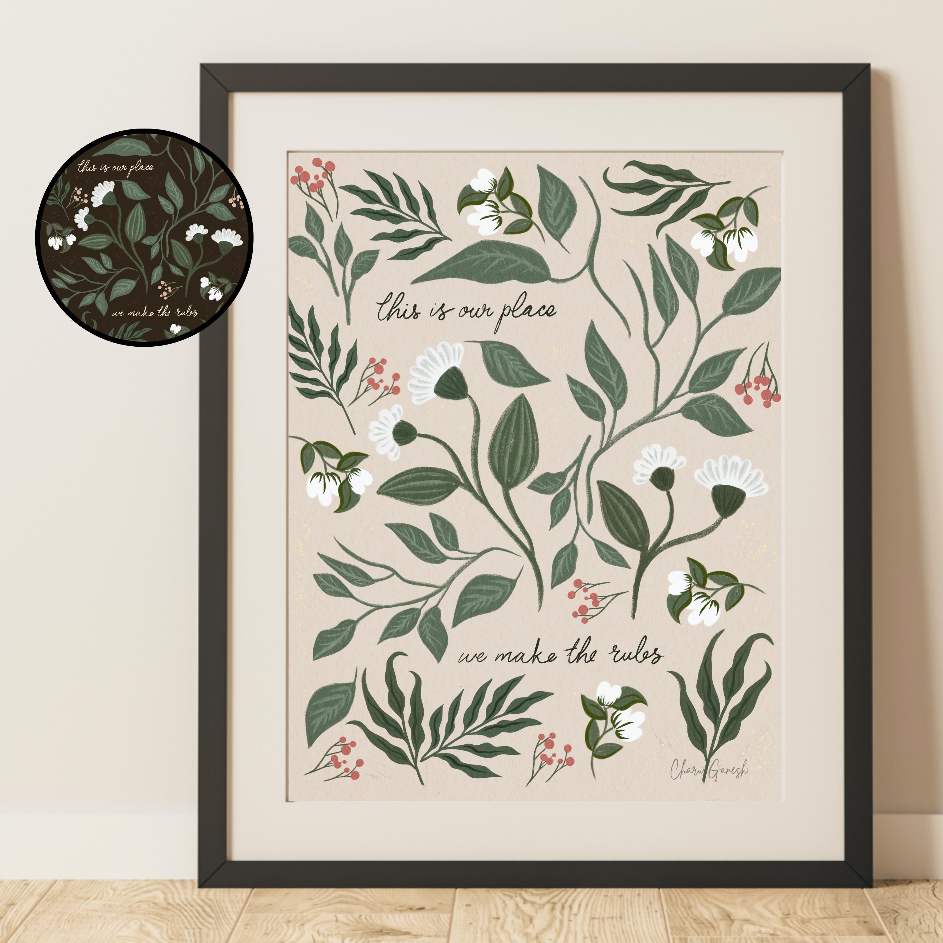 tswift subtle lyric art print || "our place" lover quote