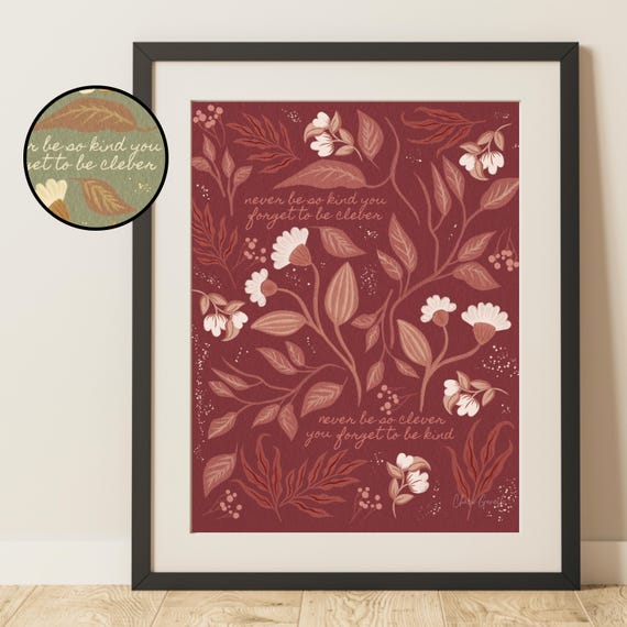 tswift subtle lyric art print || "never be so kind" marjorie evermore quote