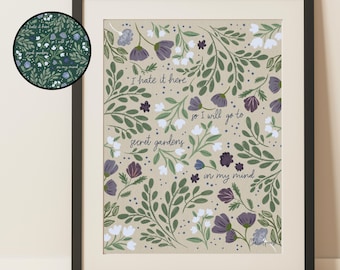 tswift subtle lyric art print || "i hate it here" tortured poets quote
