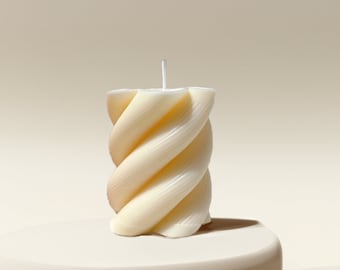 Lucerna Twisted Spiral Soy Wax Candle - Spiral Soy Wax Candle - Twisted Candle - Gift - Aesthetic Home Decor- Fall Decor