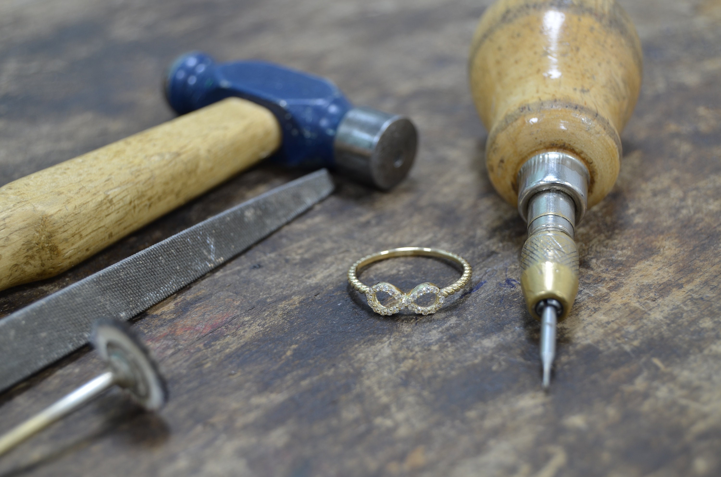 14k Solid Gold Premium Twined Infinity Ring Minimalist Ring Real Gold ...