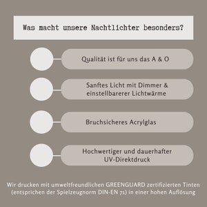 Taufgeschenk Waldtiere Nachtlicht personalisiert // Geschenke zur Taufe // Nachtlicht für Kinder // Geschenk Taufe Patenkind // NL079 Bild 2