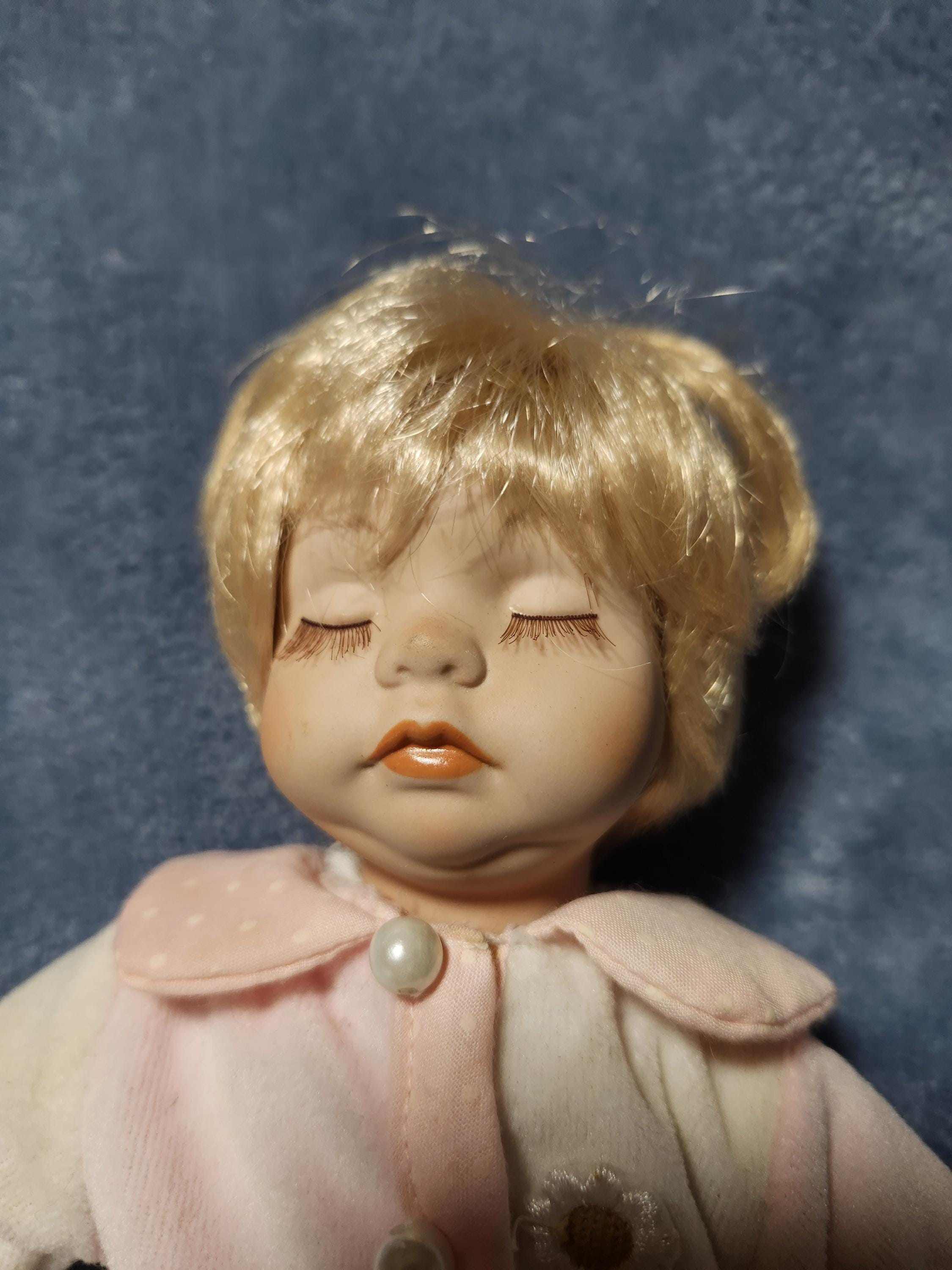 Porcelain Sleeping Baby Doll - Etsy