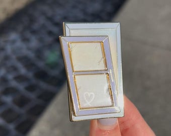 Heart On The Window Hard Enamel Pin | BTS Jin Kim Seokjin Happy