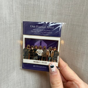 Für immer Künstler Hard Enamel Pin Jungkook, Jimin, V & RM BTS Bild 2