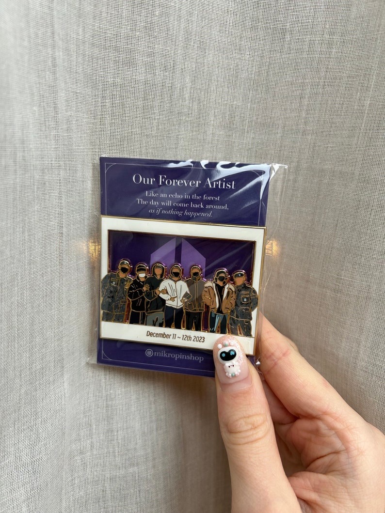 Für immer Künstler Hard Enamel Pin Jungkook, Jimin, V & RM BTS Bild 2