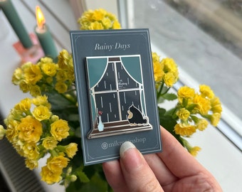 Rainy Days Hard Enamel Pin | Yeontan (V | Taehyung) BTS