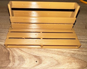 Mini Wooden Pallet Business Card Holder - desk top - custom design - construction office decors