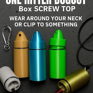 Waterproof One-Hitter Box — DugOut - Wearable & Adventure-Ready / Custom Color