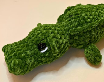 Alligator Crochet Pattern- No Sew Crochet Amigurumi Pattern- Cute Amigurumi Gator Plush- Easy Animal Crochet Pattern-Crochet Animal Tutorial