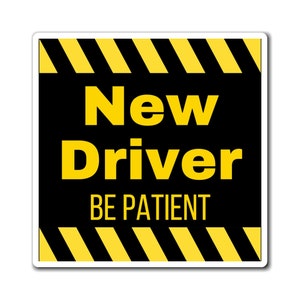 Student Driver Magnet, New Driver Car Magnet, Cute Car Magnet, New Student Driver Decal, Sweet 16 Gift, New Driver Gift, Caution New Driver