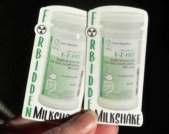 Forbidden Milkshake Barium Vinyl Sticker | Scratch-proof | Rad Tech | X-ray | Radiology Student | X-ray Tech | Radiology | Radiologist