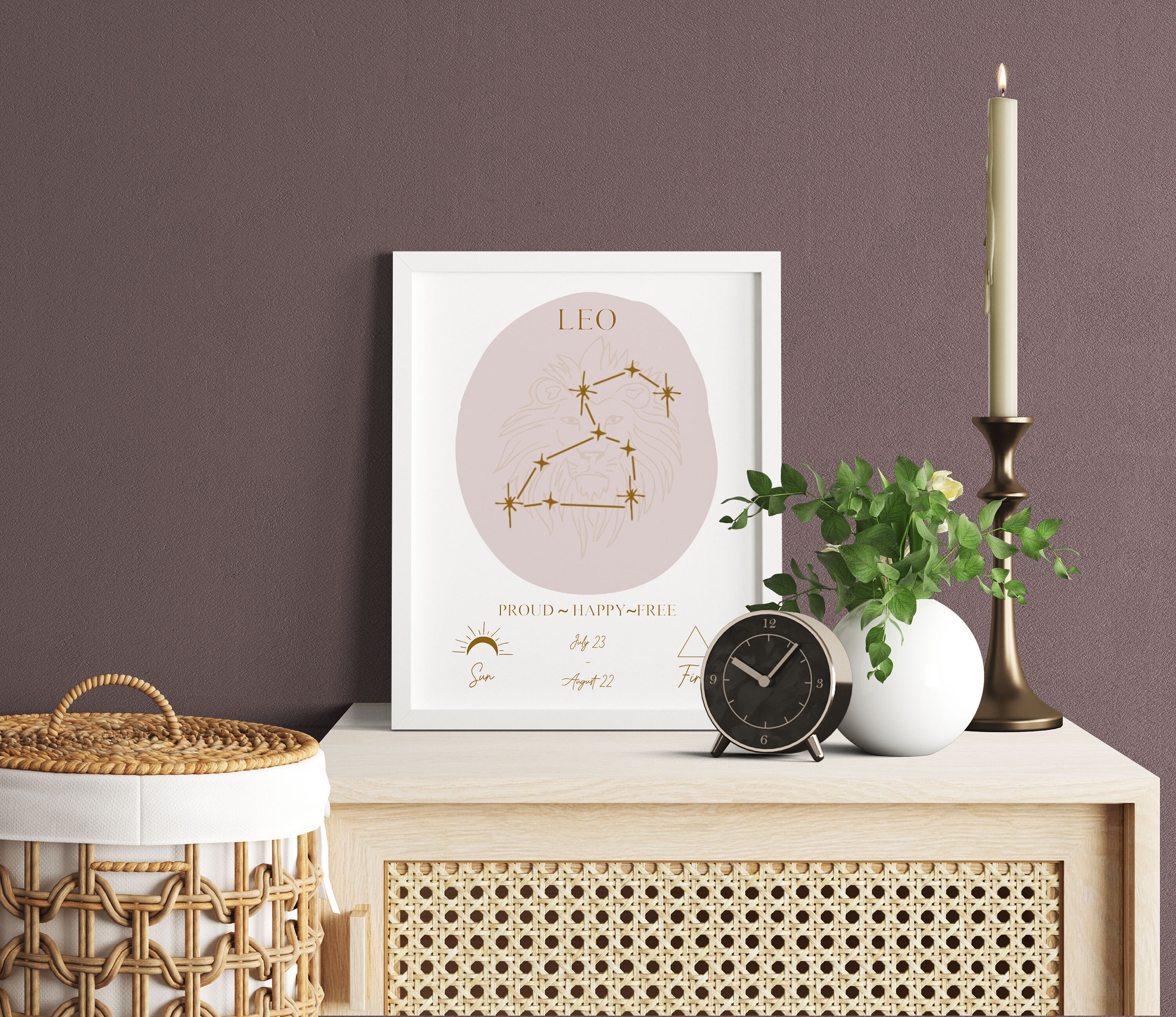 Leo Zodiac Print, Leo Poster, Astrology Gift, Horoscope Gift, Astrology ...