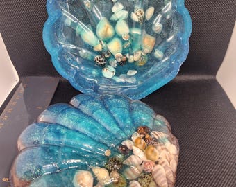 Seascape Resin Trinket Box