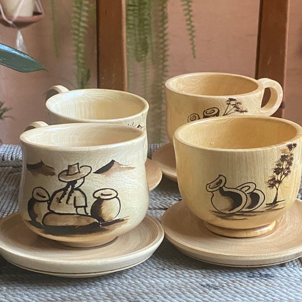 Wooden Tea Set Etsy