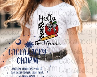 First Grade Sublimation PNG Tee T-Shirt Graphic Design Transfer
