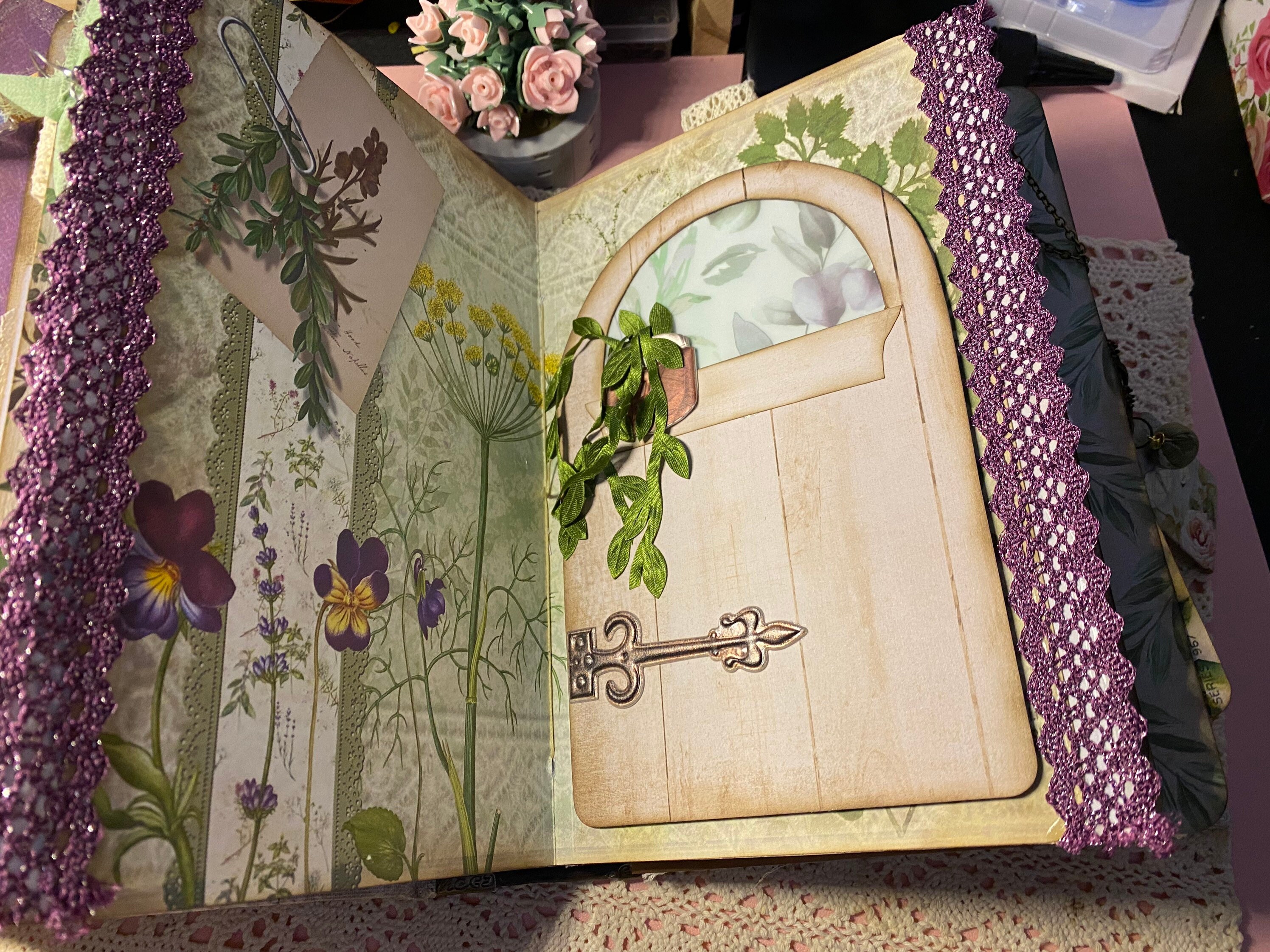 Garden Party Embroidered Monogram Journal - L main image 0