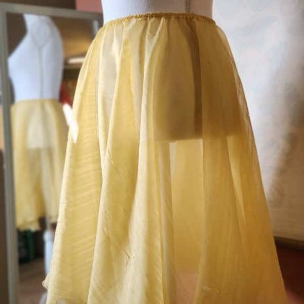 Golden Crinkle Chiffon Circle Skirt