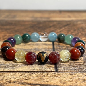 ARIES Crystal Bracelet | Stackable Gemstone Bracelet | Zodiac Bracelet | Aries Birthstone Crystal Bracelet