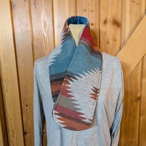 Western Wool Neck Wrap, Simple Western Cowl, Buckaroo Cowl, Cowgirl Neck Warmer, Wool Wild Rag, Western Gift, Western Wool & Fleece Scarf 50