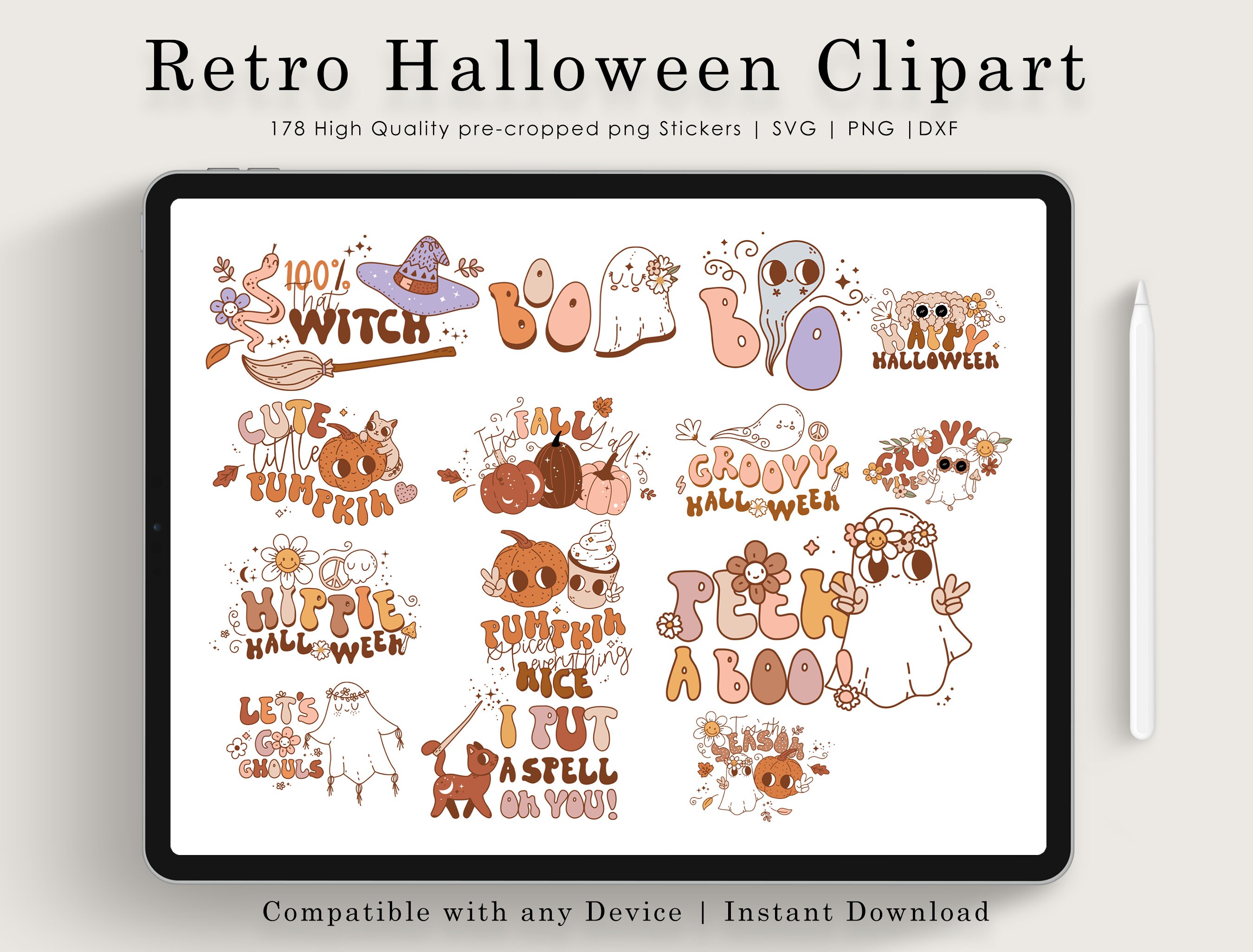 Halloween Stickers, Goodnotes Stickers, Digital Planner, Goodnotes