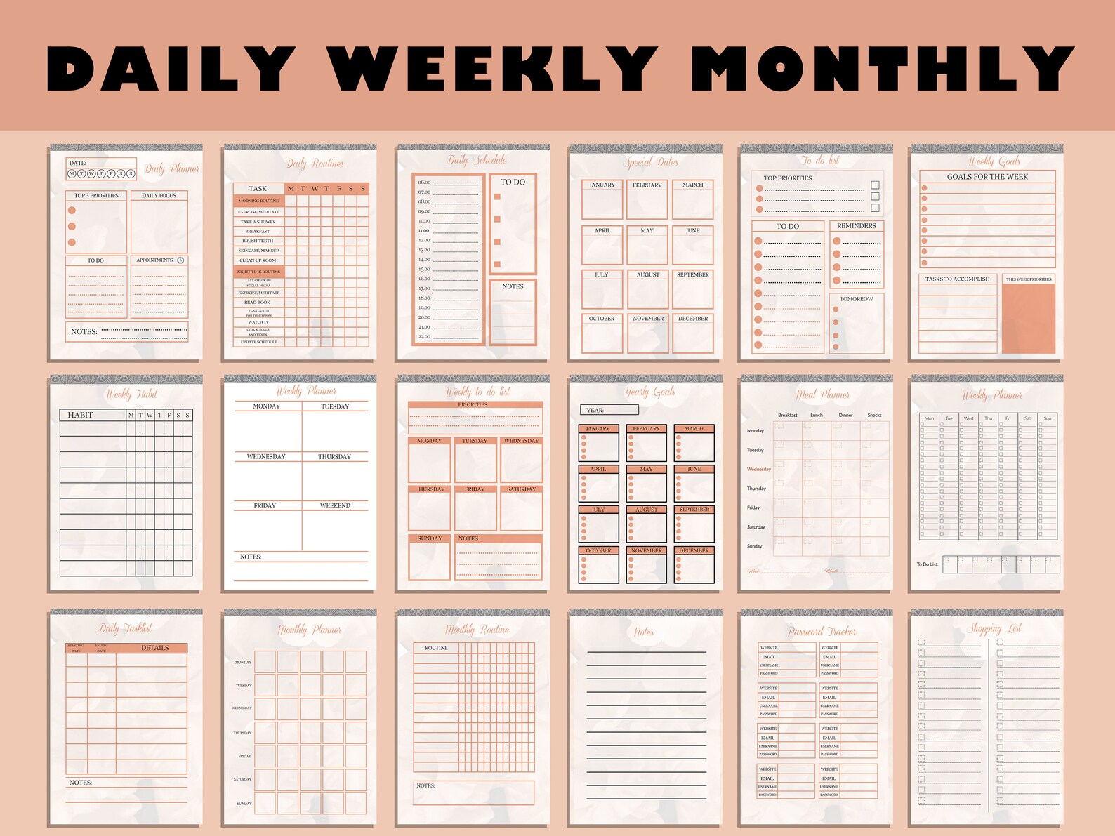 Adhd Planner, Adhd Planner Adult, Adhd Digital Planner, Academic