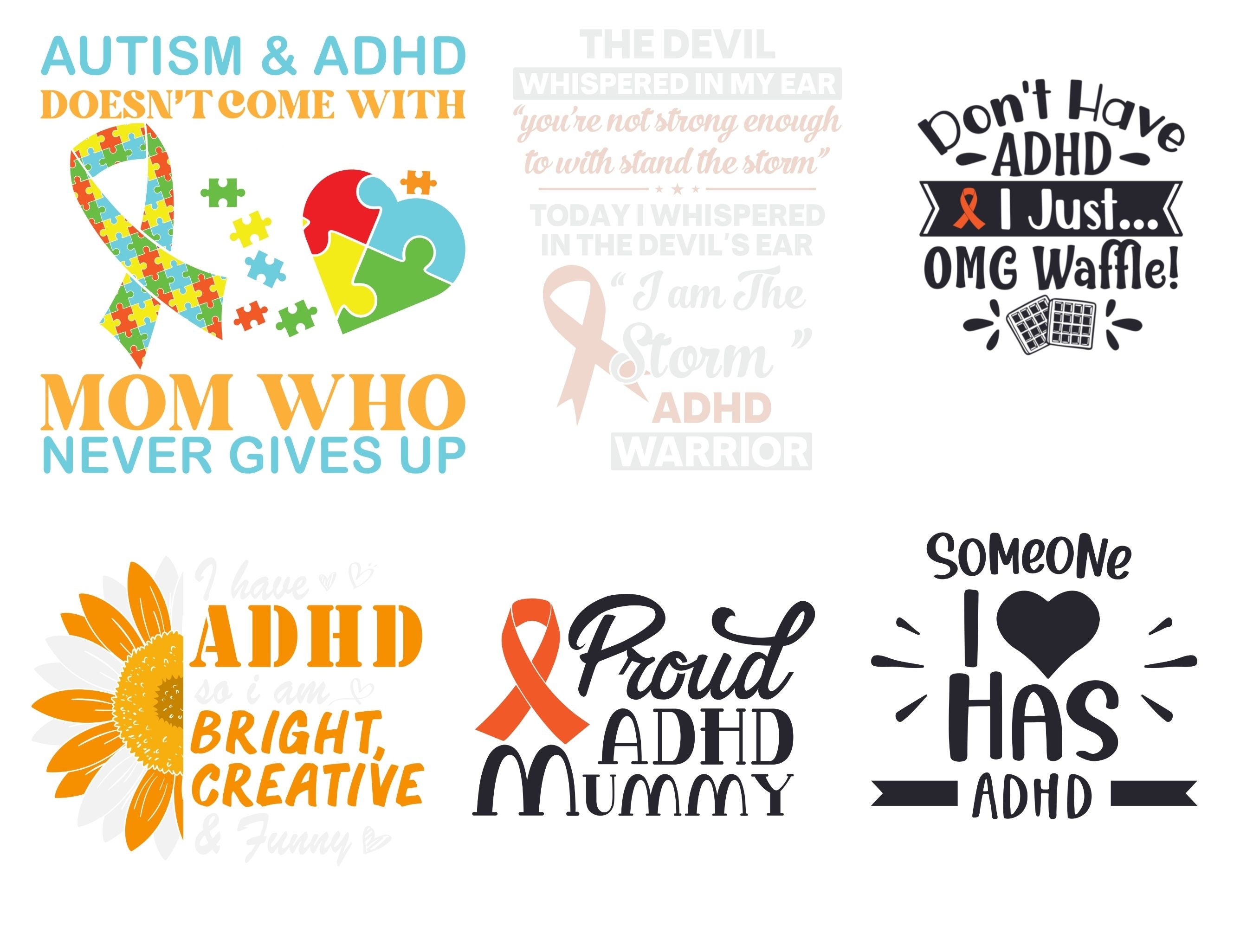 Adhd Stickeradhd Svgadhd Planneradhd Bundleadhd Digital - Etsy