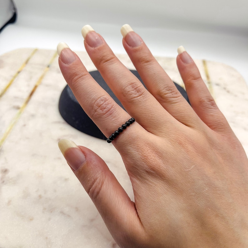 Zorgen Fidget Ring, Angst Kralen Zilveren Ring voor vrouwen, Waterdichte RVS Angst ADHD Ring, Stress Relief Ring, Gouden Spin Ring afbeelding 10