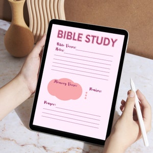 Bible Study Notes / Journaling Pink Prayer Notes