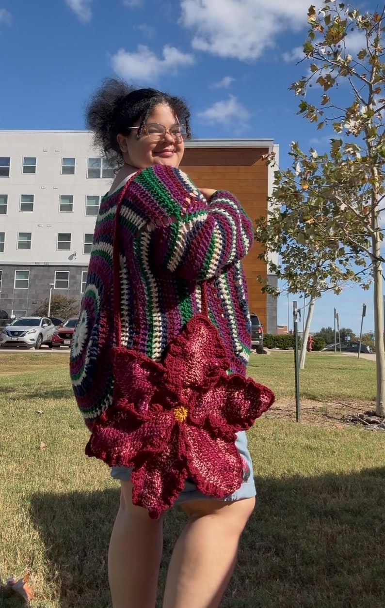 Bolso bandolera de crochet Lily imagen 3