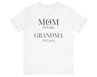 Benutzerdefinierte Mutter Oma hergestellt Datum T-Shirt, Familien Geschenk
