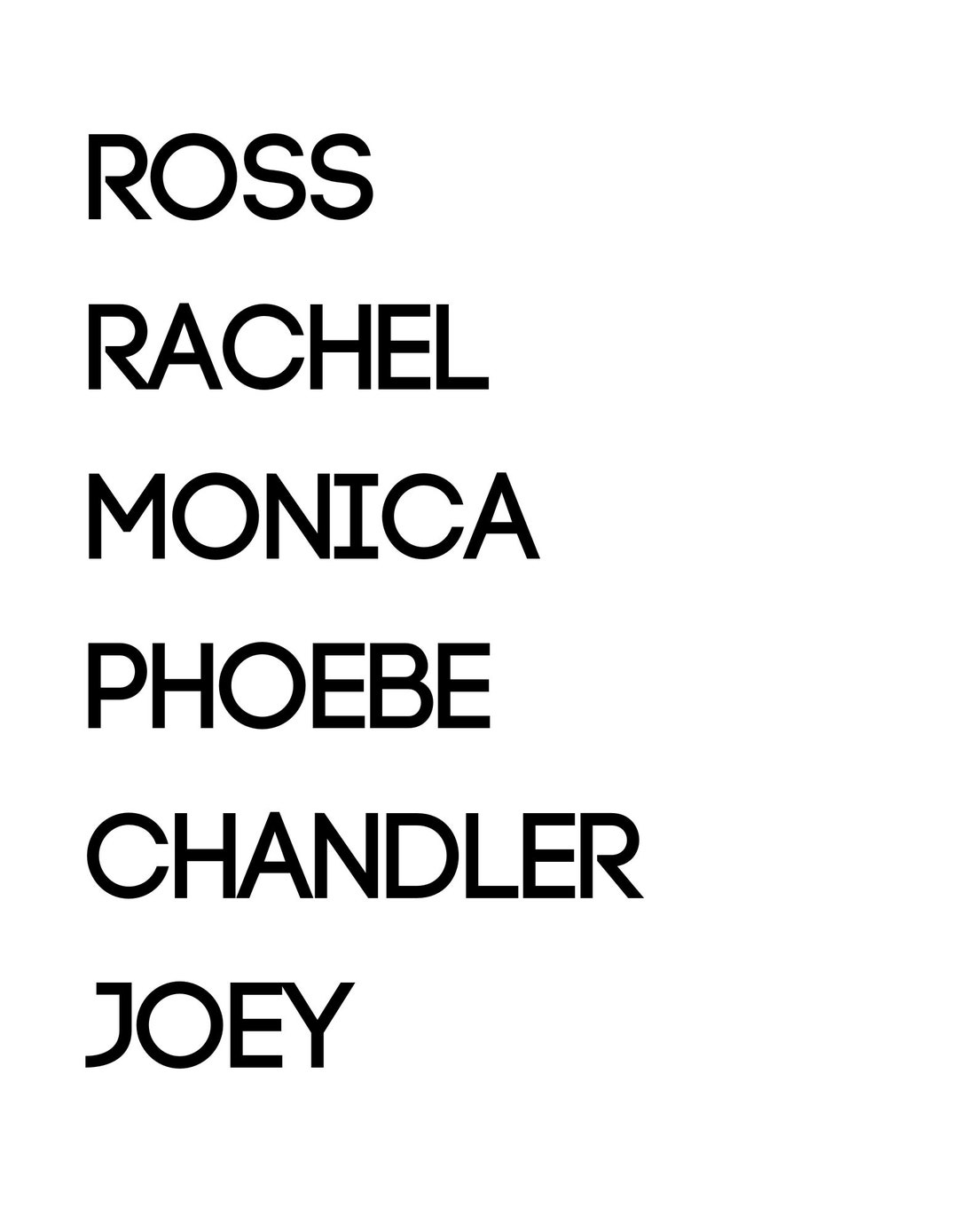 Cast of Friends Names SVG, PNG, JPG and More Digital Download, Digital ...