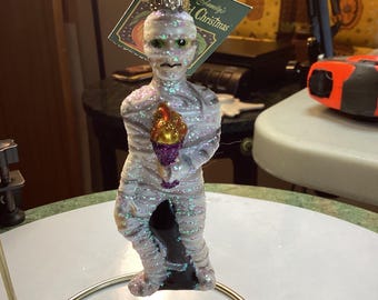 オールドワールドクリスマス「不気味なミイラ」ガラス製ハロウィンオーナメント