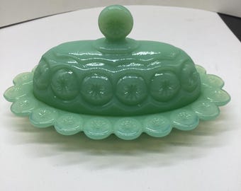 Prato de manteiga de jadeíta Weishar Lua e Estrelas (raro e fácil de encontrar)