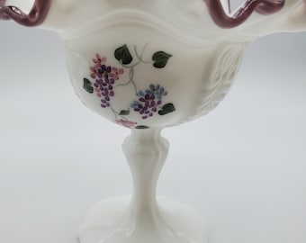 Fenton | Choose From: Plum Crest Lilac Empress Comport, French