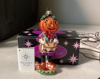 クリストファー・ラドコ作「スケア・スネア」ガラス製ハロウィンオーナメント（新品・箱入り）
