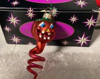 クリストファー・ラドコ作「ジャンピング・ジャック」ガラス製ハロウィーンオーナメント