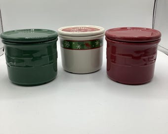 Pot à sel de 1 chope Longaberger Pottery avec couvercle au choix