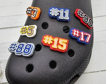 Crocs charms numbers sale