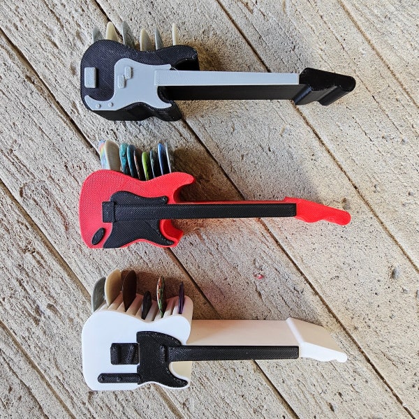 Guitar Pick Holder | Bass Pick Holder | Multiple Guitar Shapes | Guitar Gift | Musician Gift