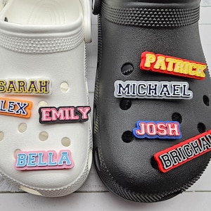 Athletic Font Custom Name Shoe Charm - Player Name/Team Name Custom Personalized Shoe Charms - Clog Charms