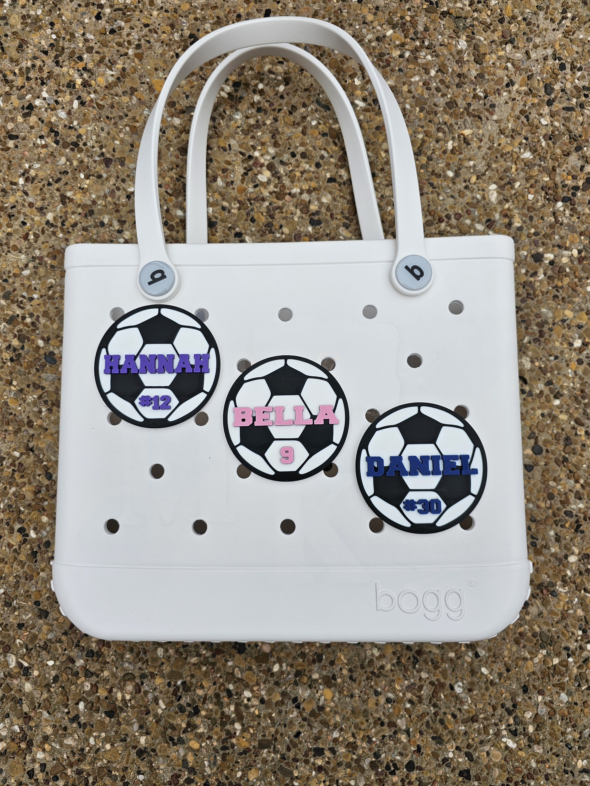 3D Printed Custom Soccer Ball Bag Charm, Personalized, Player Name, Player Number, Team Name