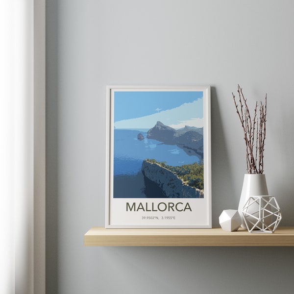 Mallorca Retro Travel Poster