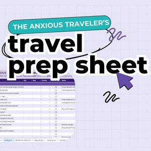 Ultimate Travel Packing List & Trip Prep Sheet | Editable Digital Planner | Pre-Trip Checklist and Packing Organizer