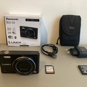 Panasonic Lumix DMC-SZ10 Black Digicam, Working Digital Camera, Vlog Camera With Flip Screen, Boxed image 2