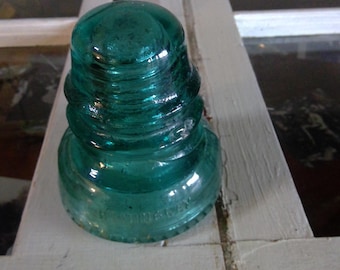 Hemingray nr 40 antik isolator i glas