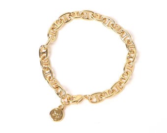 Mariner Chain Bracelet Gold Thick Chain Link Bracelets for Women Trendy Wrist Jewelry Gift