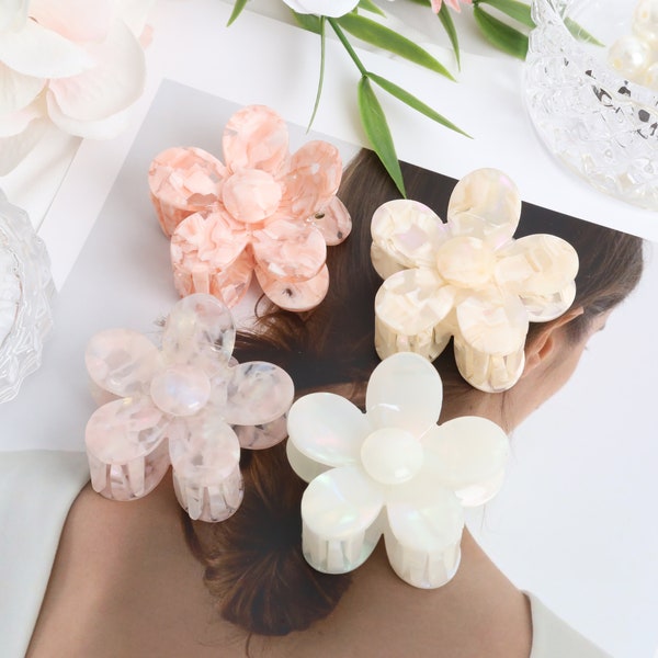 Flower Claw Clips Acetate Hair Claw Flower Hair Clips Colorful Hair Claws Hair Accessories for Women Gifts for Her Hair Gifts